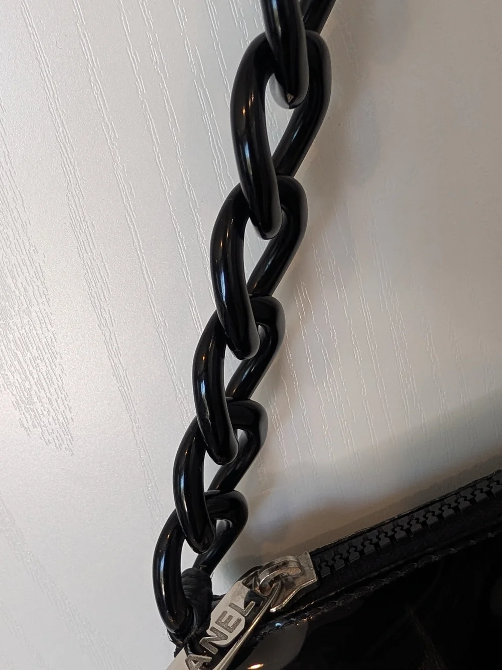 CHANEL Vintage Coco Window Pochette In Vinyl